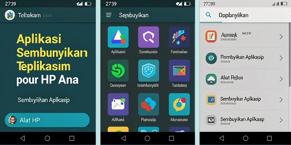 Antarmuka aplikasi 2739 yang intuitif untuk menyembunyikan aplikasi.