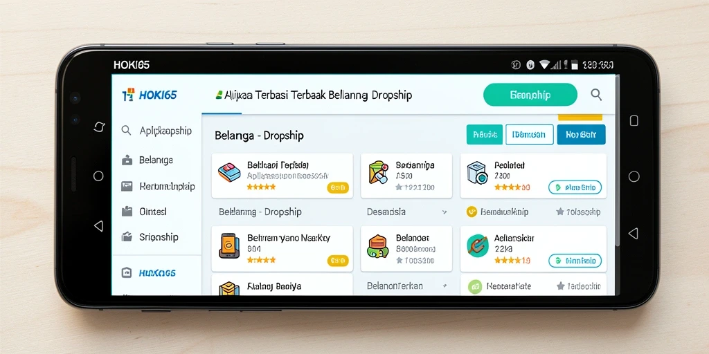 Antarmuka HOKI65 yang menarik dan fungsional untuk pengguna Dropship.