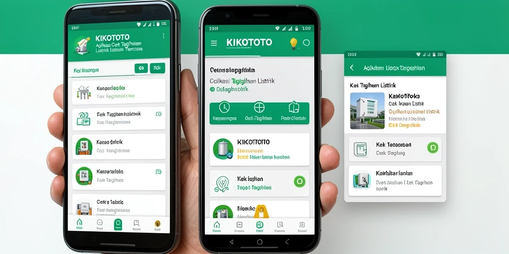 Antarmuka KIKOTOTO untuk cek tagihan listrik dengan fitur notifikasi.