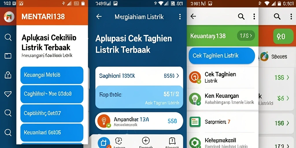 Antarmuka MENTARI138 menampilkan cek tagihan listrik yang mudah dimengerti.