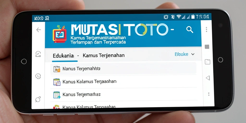 Antarmuka pengguna MUTASITOTO yang intuitif dan informatif.