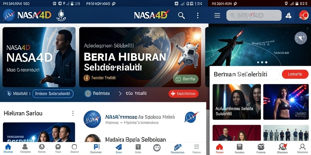 Antarmuka aplikasi NASA4D yang rapi dan informatif.