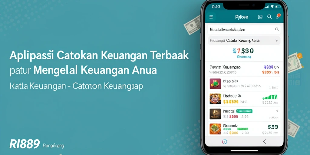 Screenshot antarmuka RI889 dengan tampilan Catatan Keuangan yang user-friendly.
