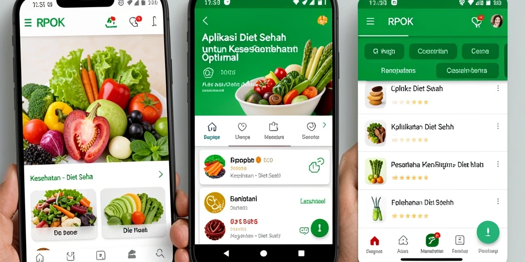 Antarmuka RPOK memudahkan perencanaan diet sehat.