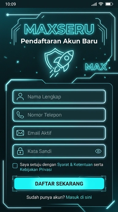 Panduan Buat Akun Baru di maxseru untuk Android